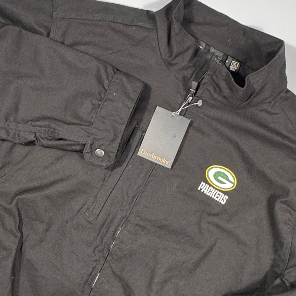Dunbrooke Mens Green Bay Packers Full Zip Softshell Jacket Black XL NWT NFL